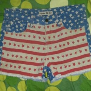 Big Kids Star and Stripe Shorts Red Blue White